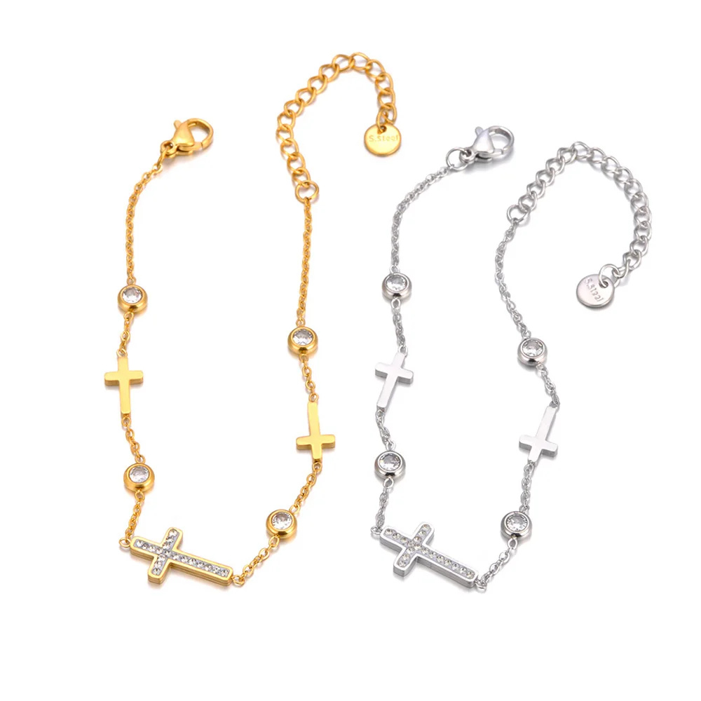 Bracelet Triple Croix pas cher
