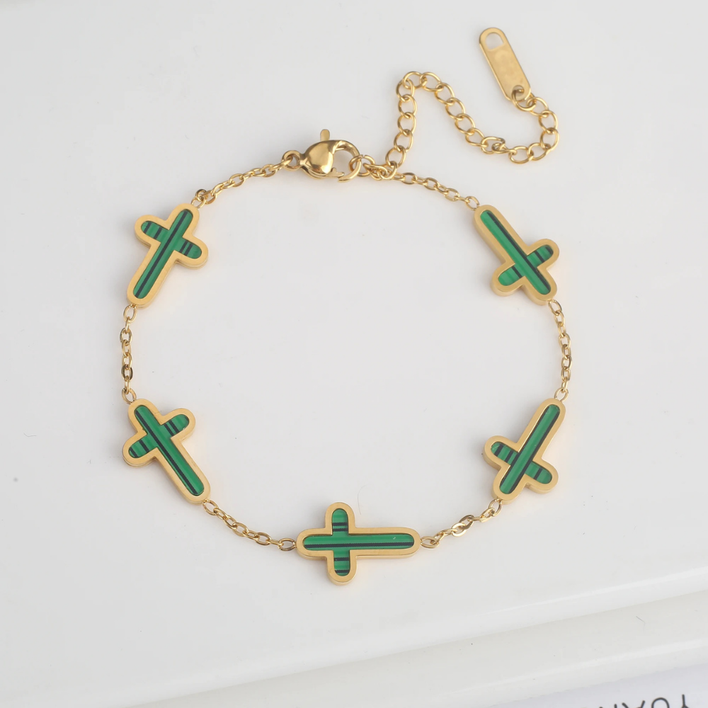 Bracelet Croix Nacre pas cher