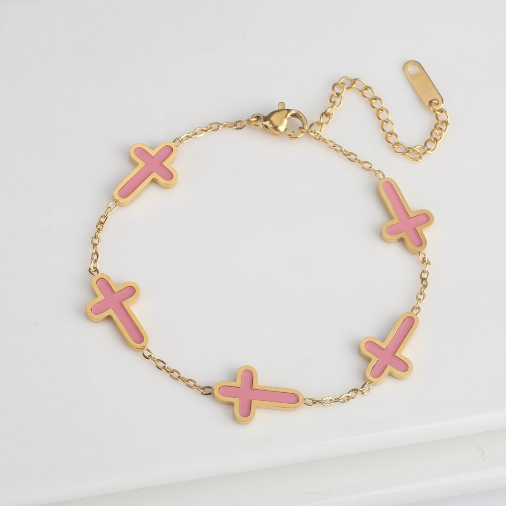 Bracelet Croix Nacre pas cher