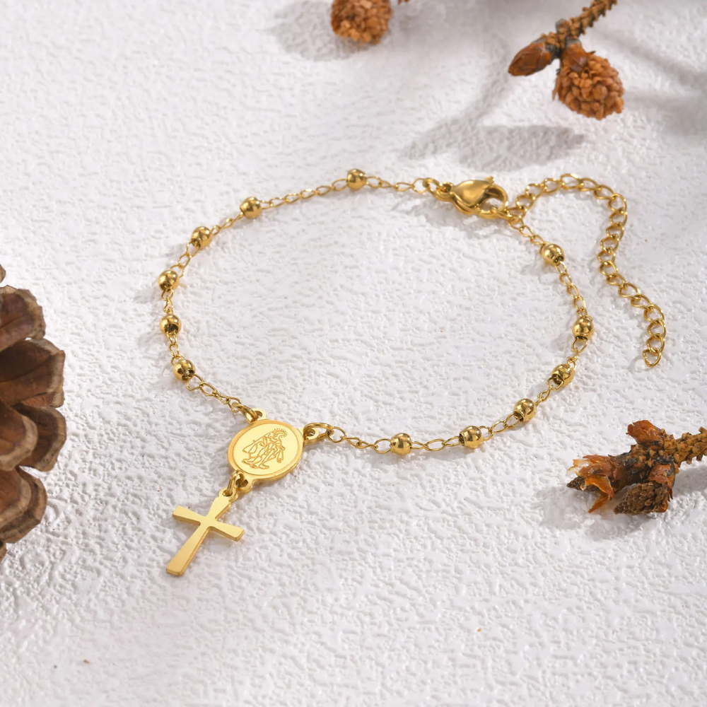 Bracelet Croix Chapelet pas cher