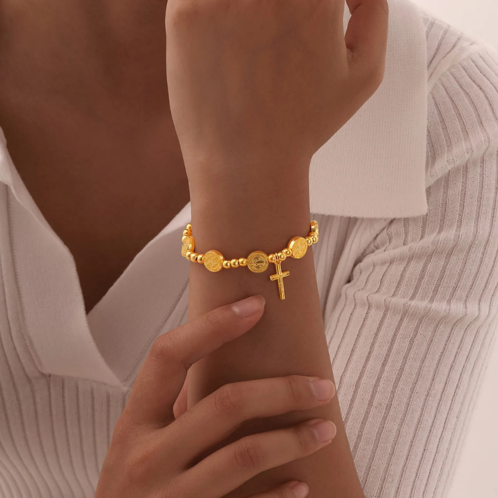 Bracelet Croix Or pas cher