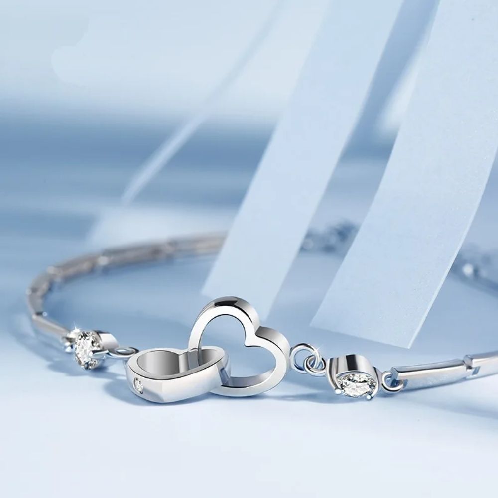 Bracelet Double Coeur 