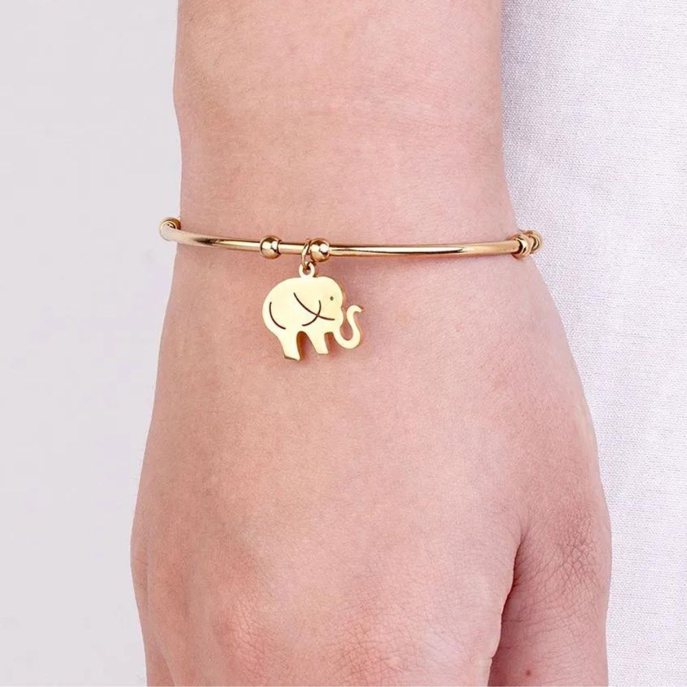 Bracelet Éléphant Jonc Fin