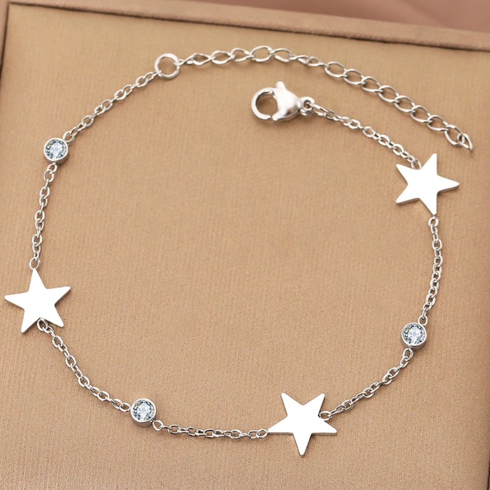 bracelet étoile argenté 