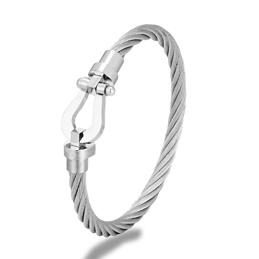 Bracelet Cable Acier Fer à Cheval