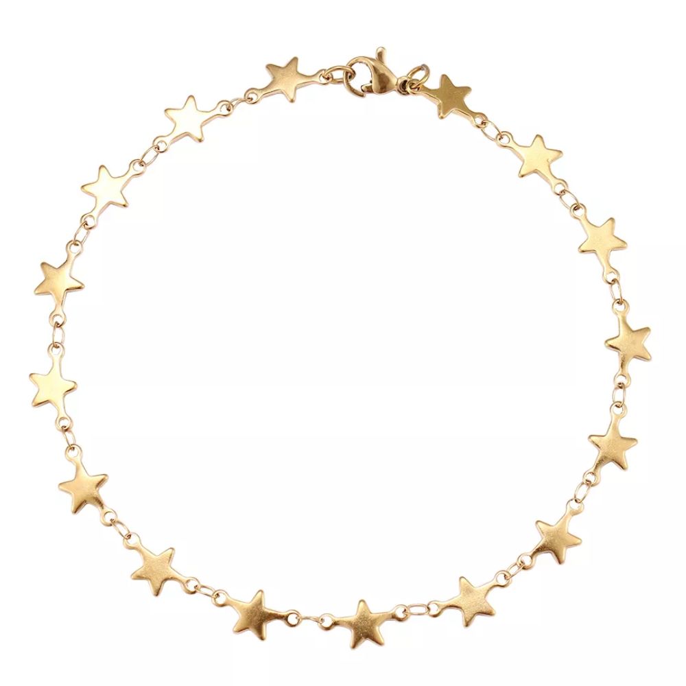 bracelet fin étoile or