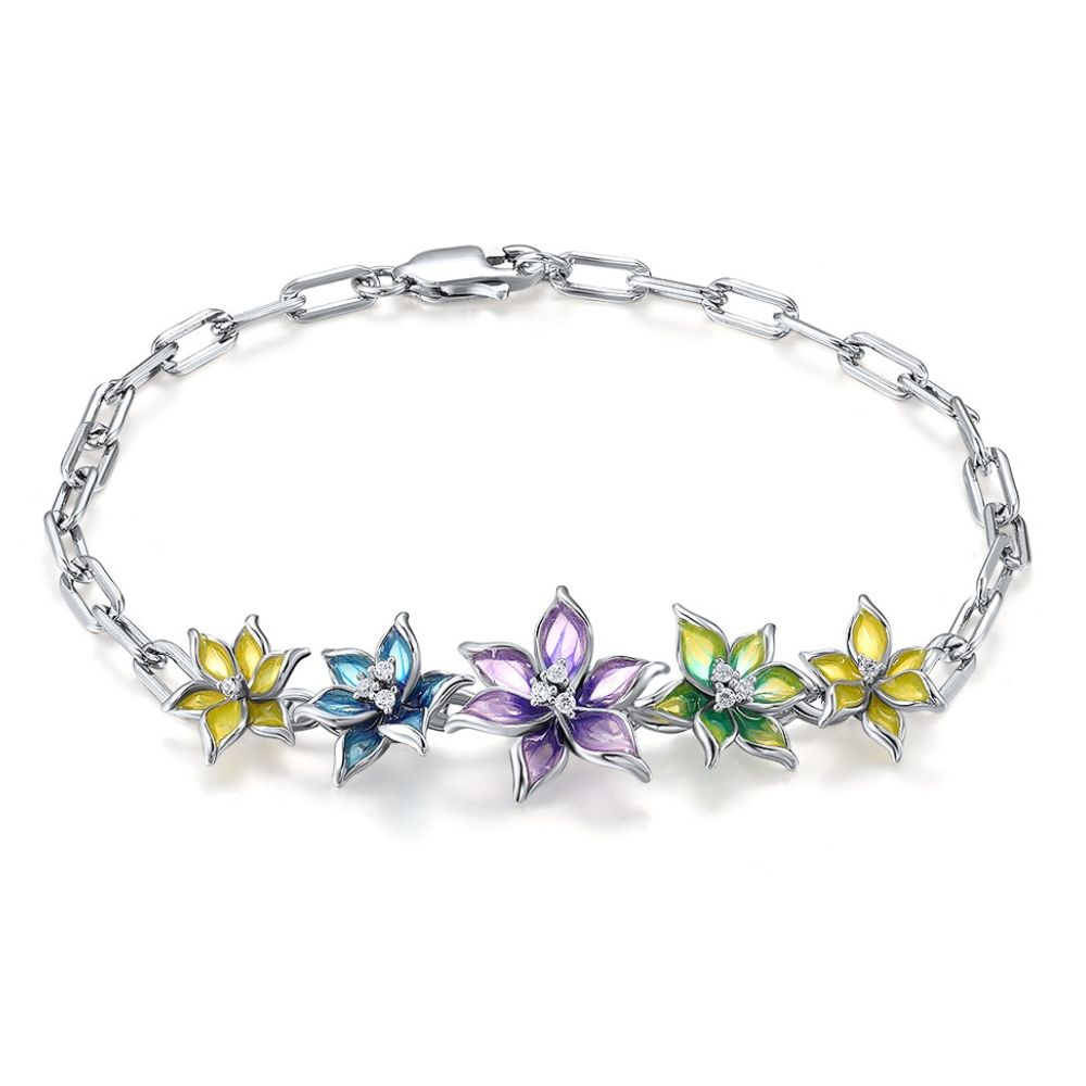 Bracelet Fleur Chaine