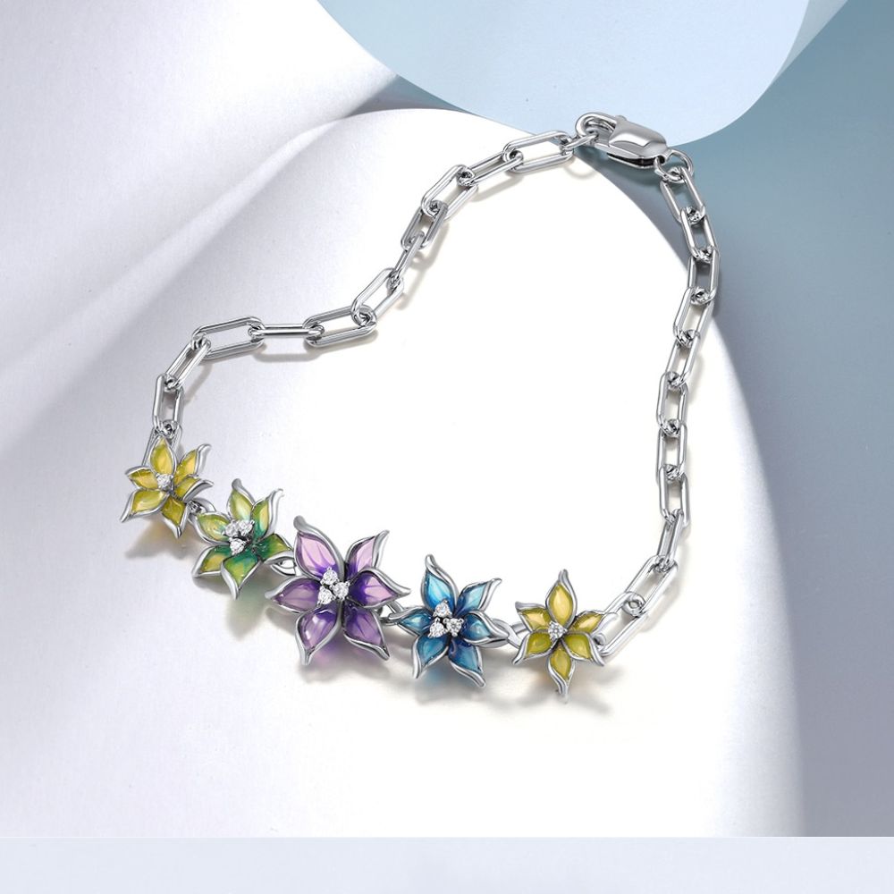 Bracelet Fleur Chaine