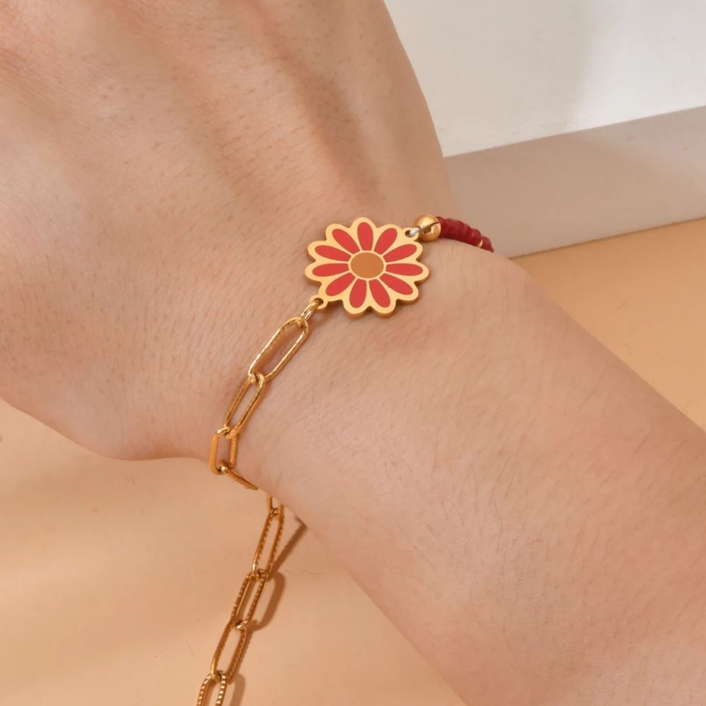 bracelet avec fermoir mousqueton pour femme