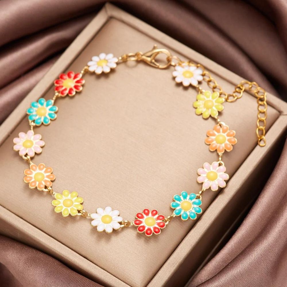 Bracelet Fleurs Couleurs