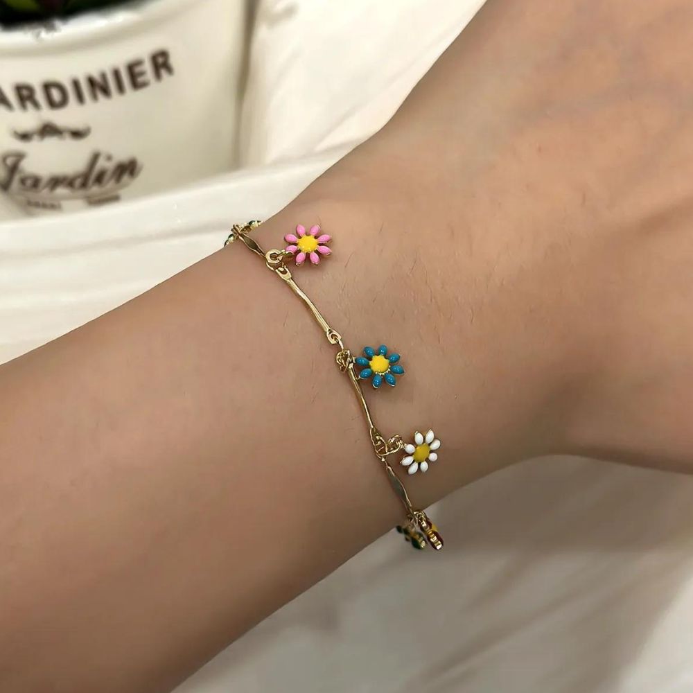 Bracelet Fleur Julia Acier
