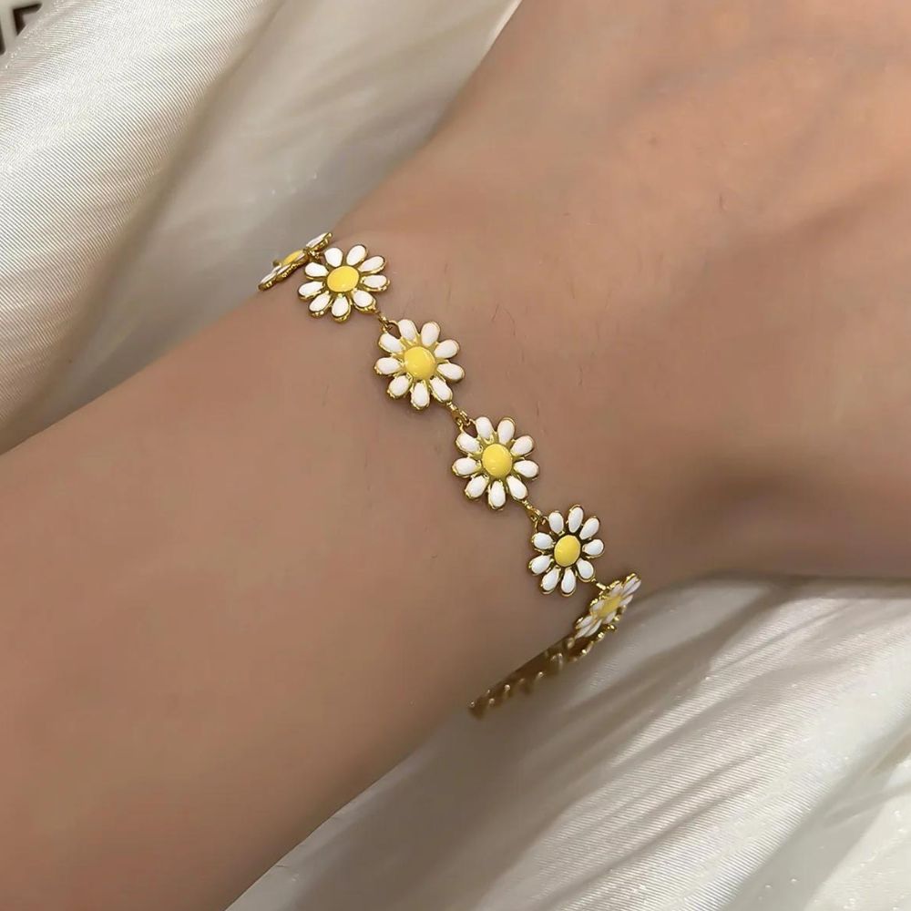 Bracelet Fleur Olivia Acier