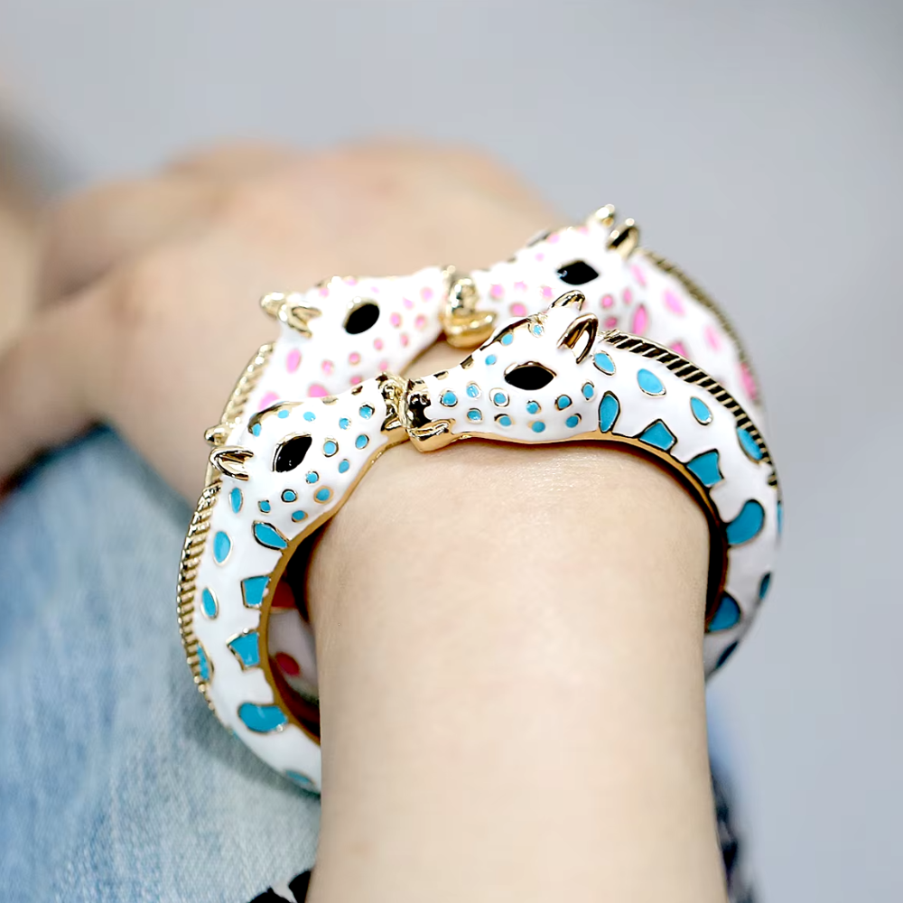 Bracelet Girafe Couleurs Email