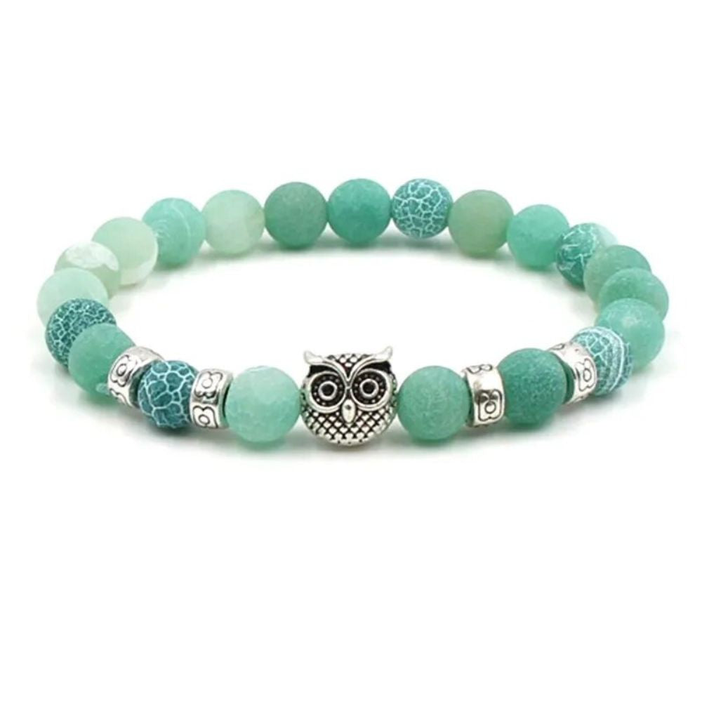 Bracelet Hibou Perle vert