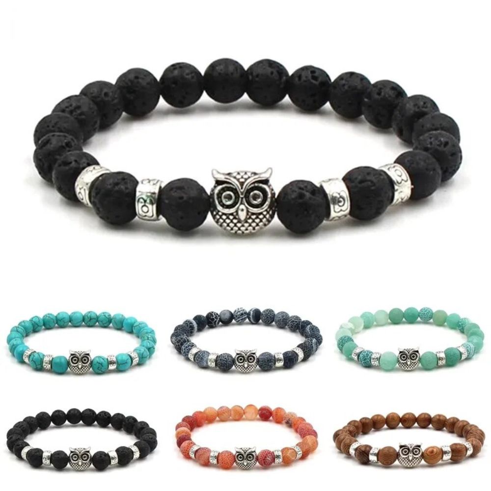 Bracelet Hibou Perle homme