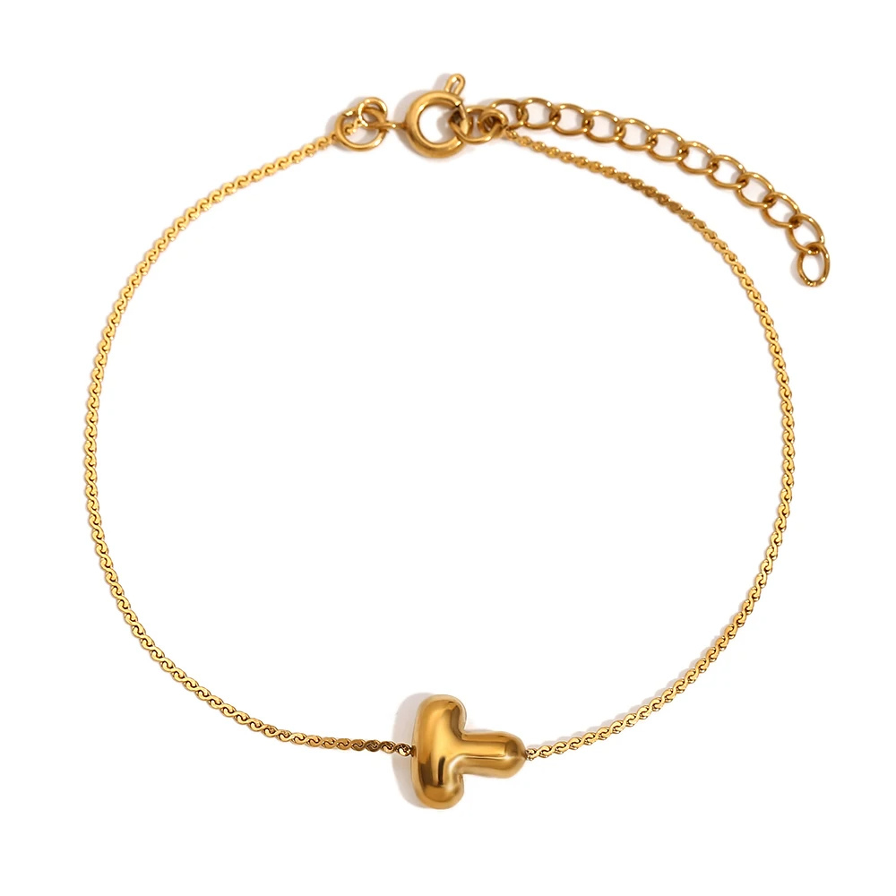 Bracelet Initiale T Bubble