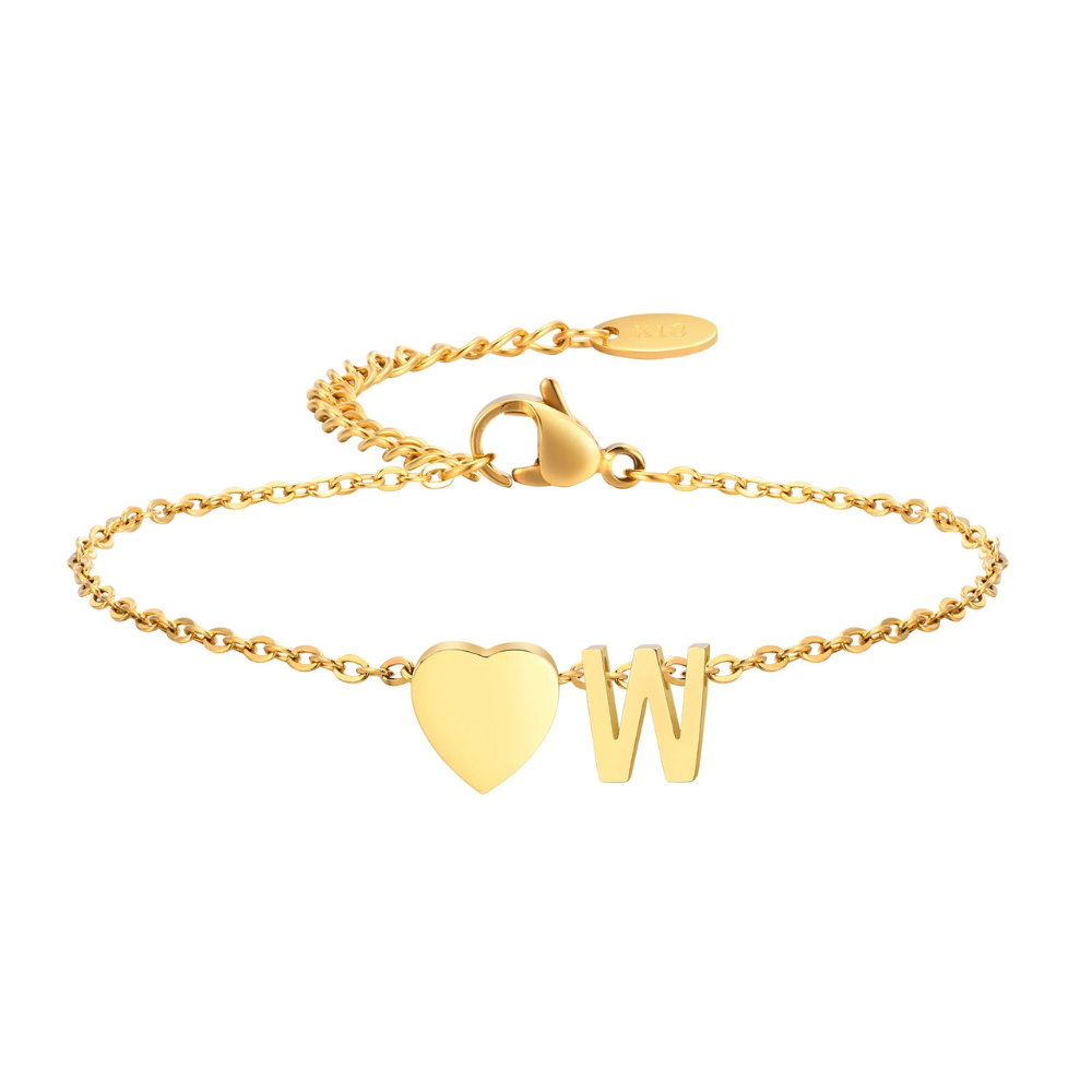 Bracelet Cœur Initiale W