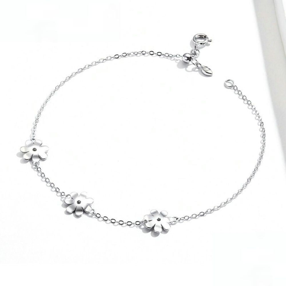 Bracelet Marguerite Fleur argent