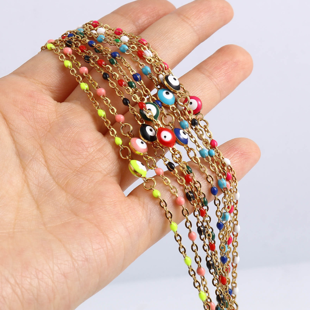 Bracelet Œil Protecteur Vert pas cher