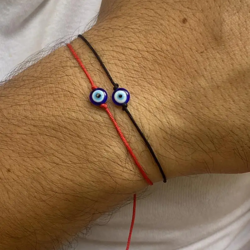 Bracelet Œil Fil Bleu pas cher