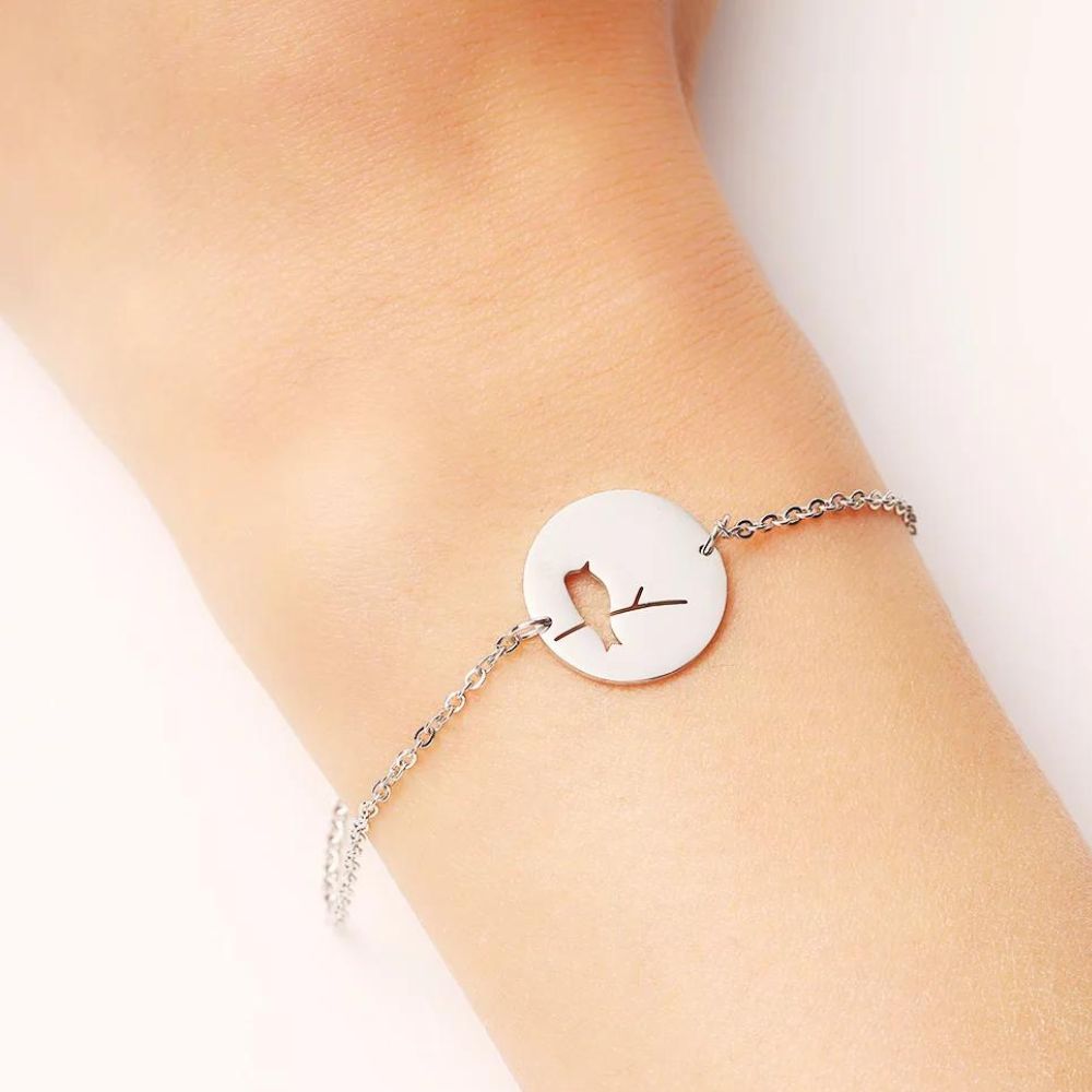 Bracelet Oiseau acier