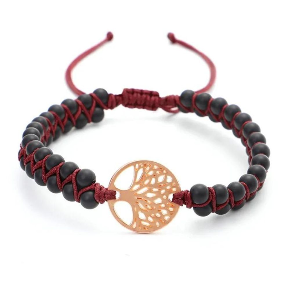 Bracelet avec arbre perle noir