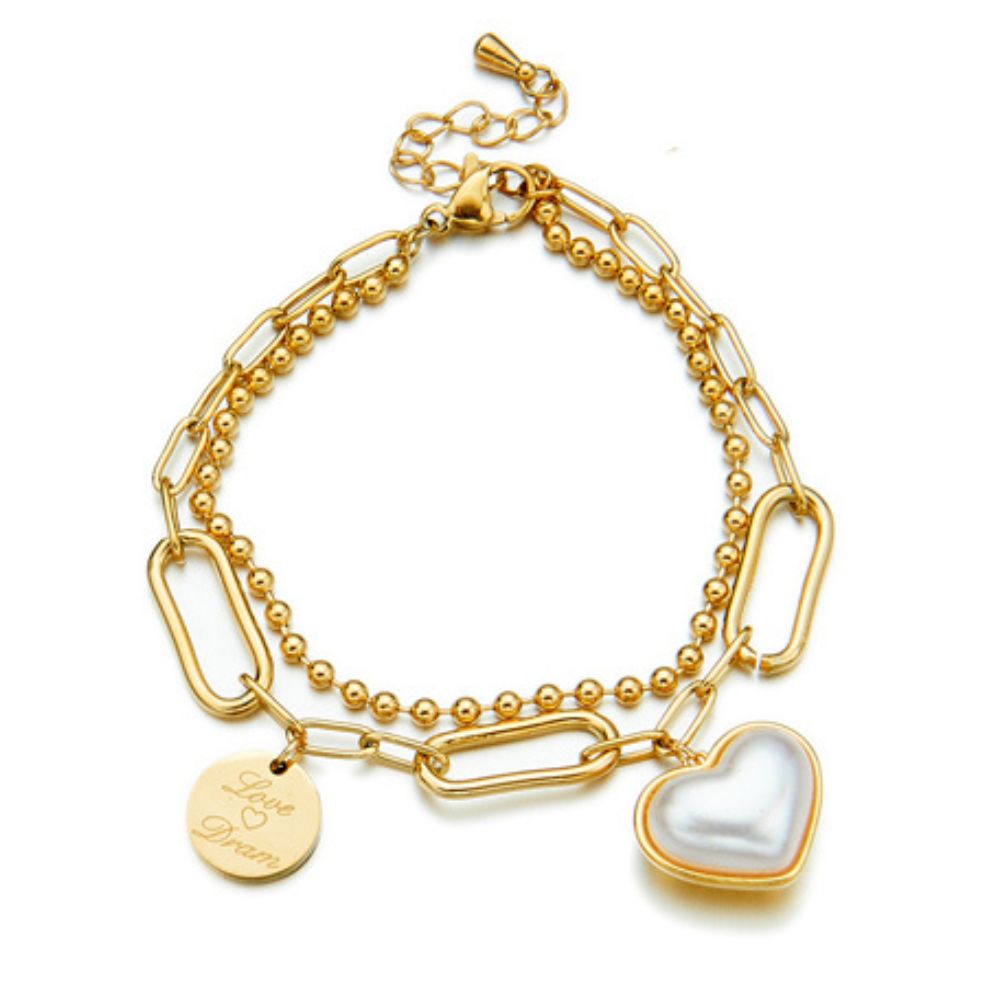 Bracelet Or avec Coeur