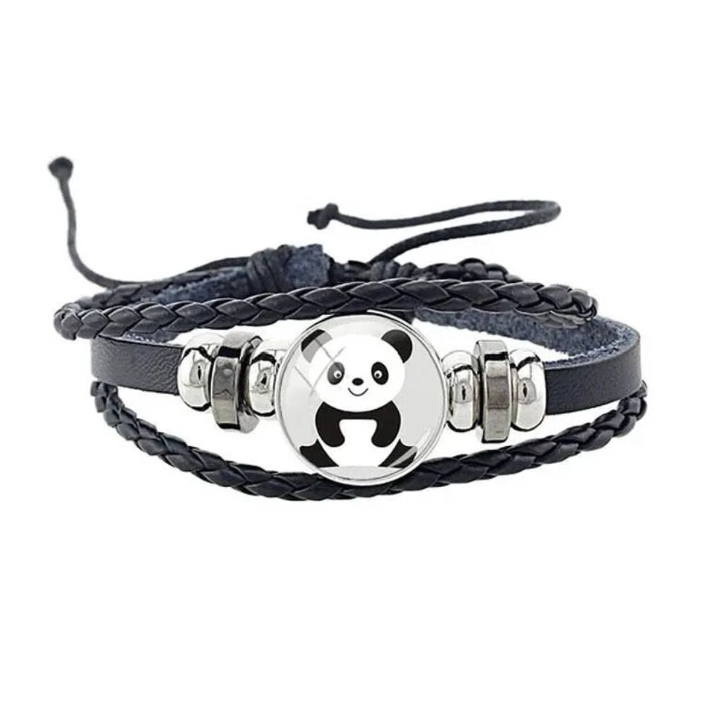 Bracelet Panda Cuir