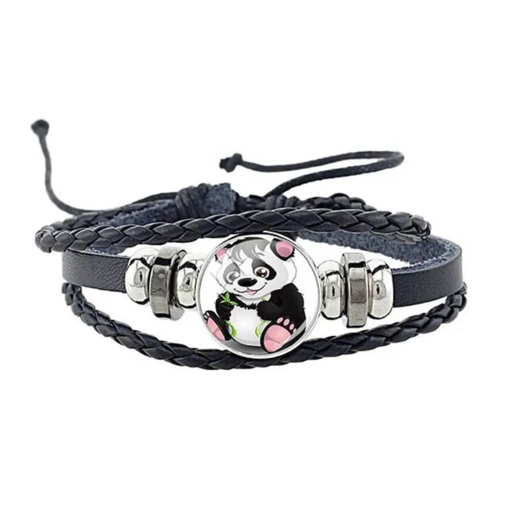 Bracelet Panda Cuir