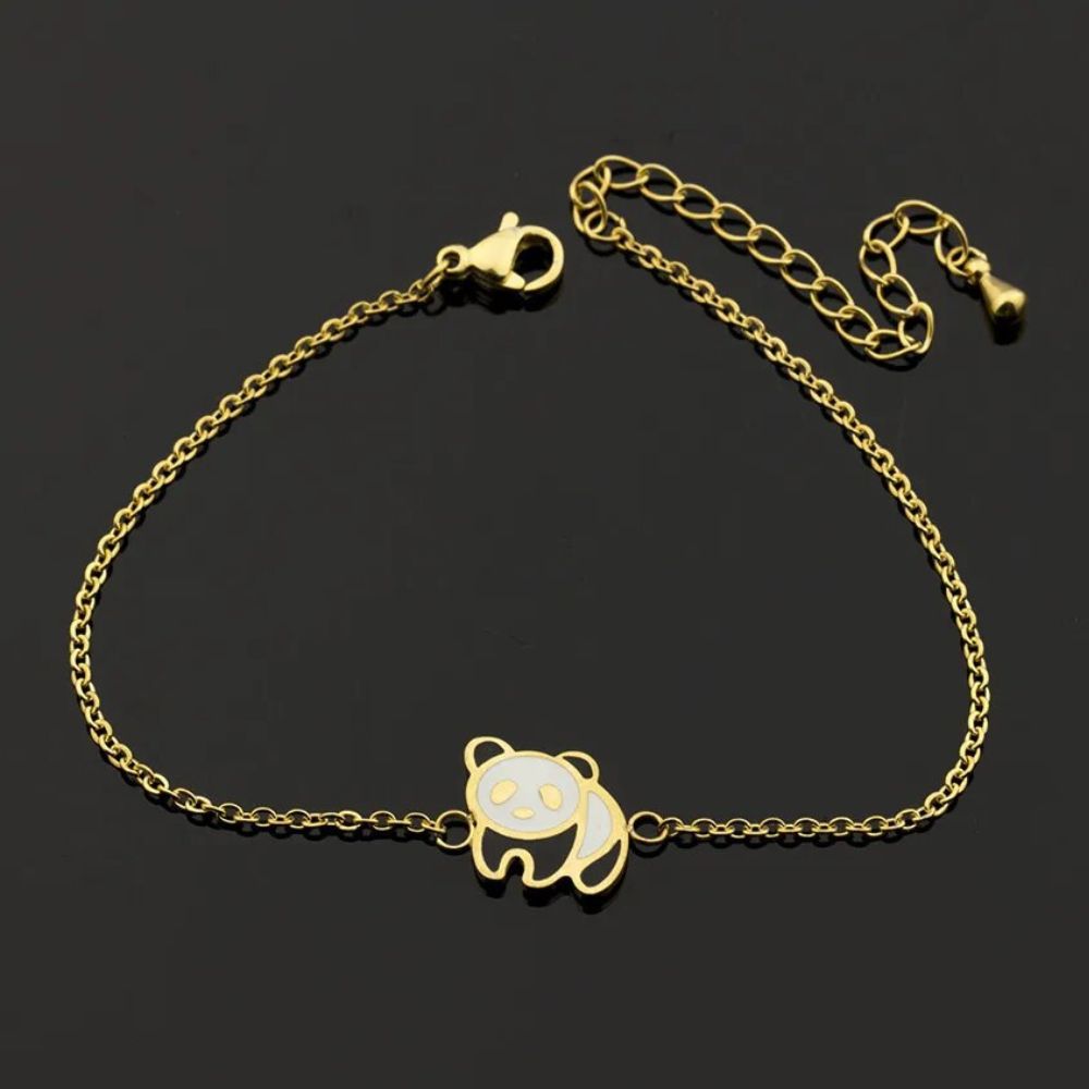 Bracelet Panda Femme or