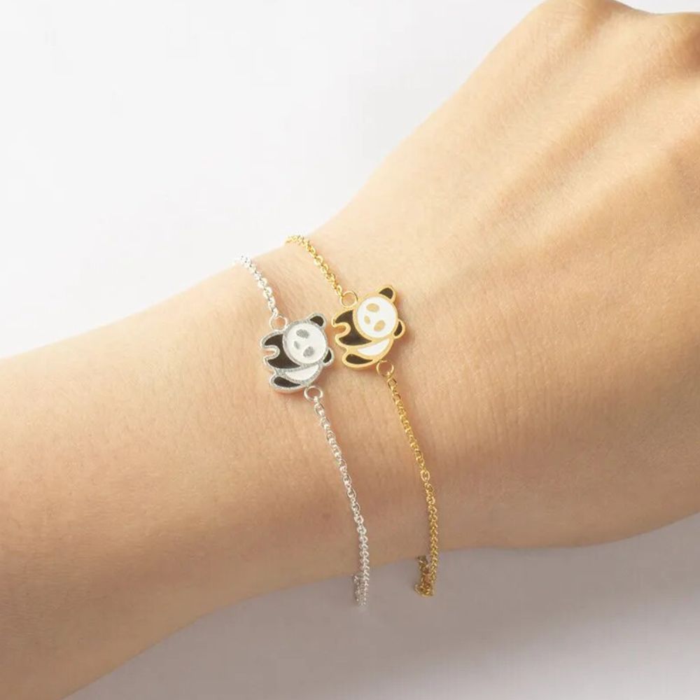 Bracelet Panda Femme argent