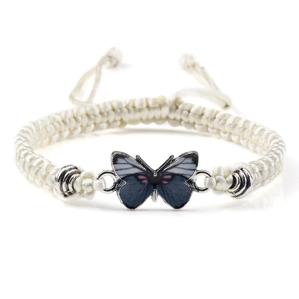 Bracelet Papillon Noir beige