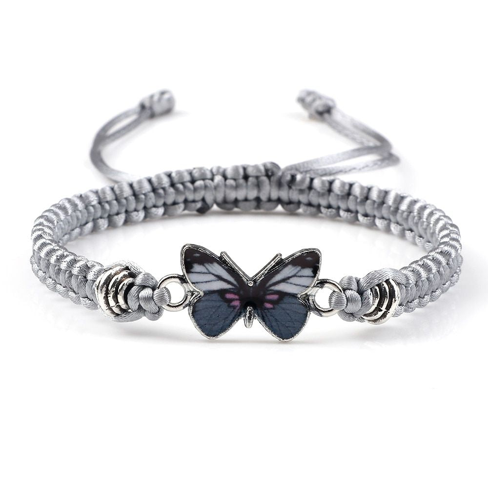 Bracelet Papillon Noir gris