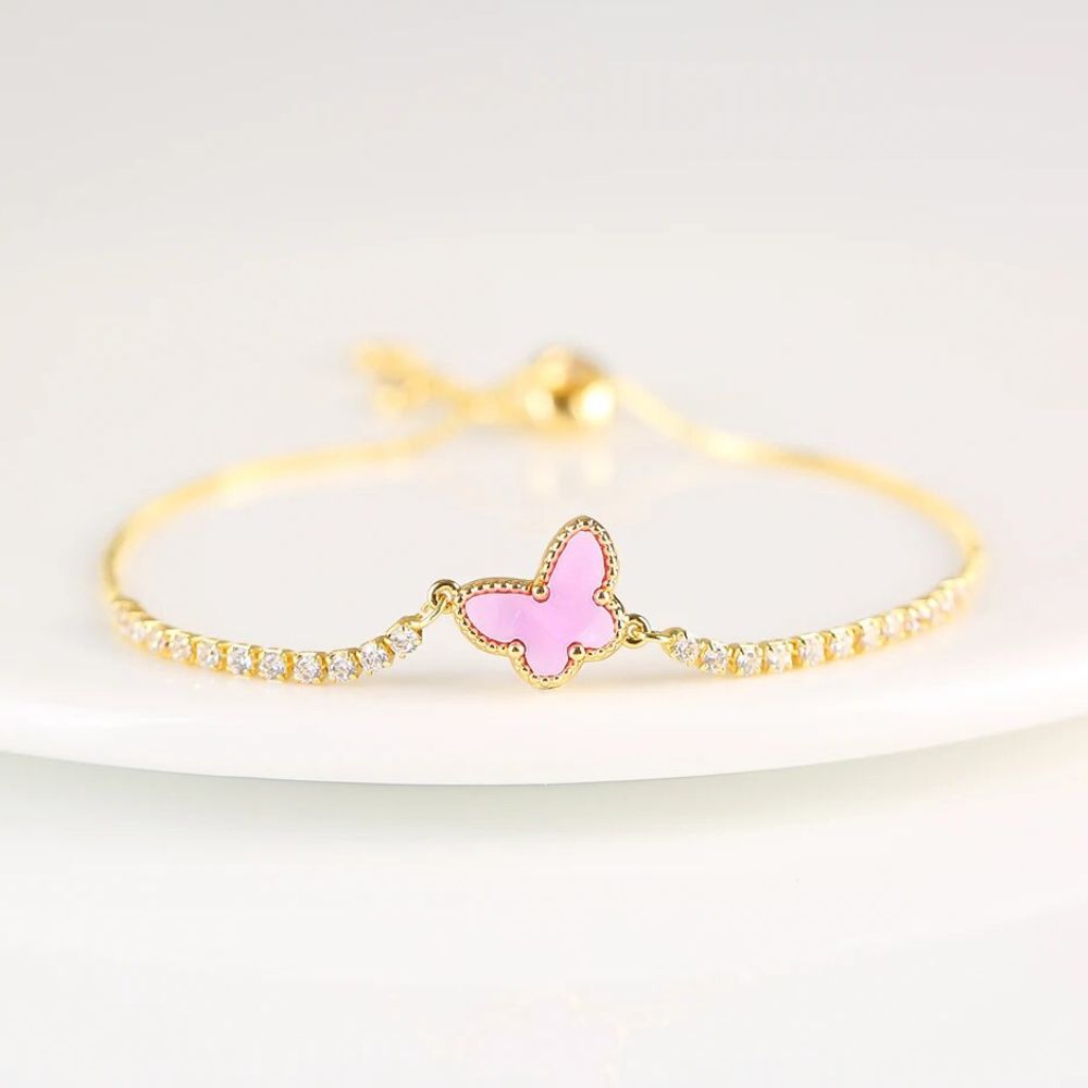 Bracelet Papillon Or Diamant femme