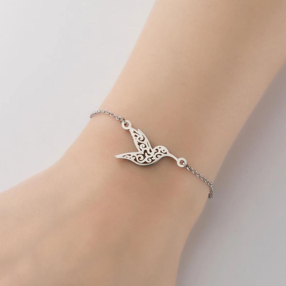 Bracelet Petit Oiseau acier