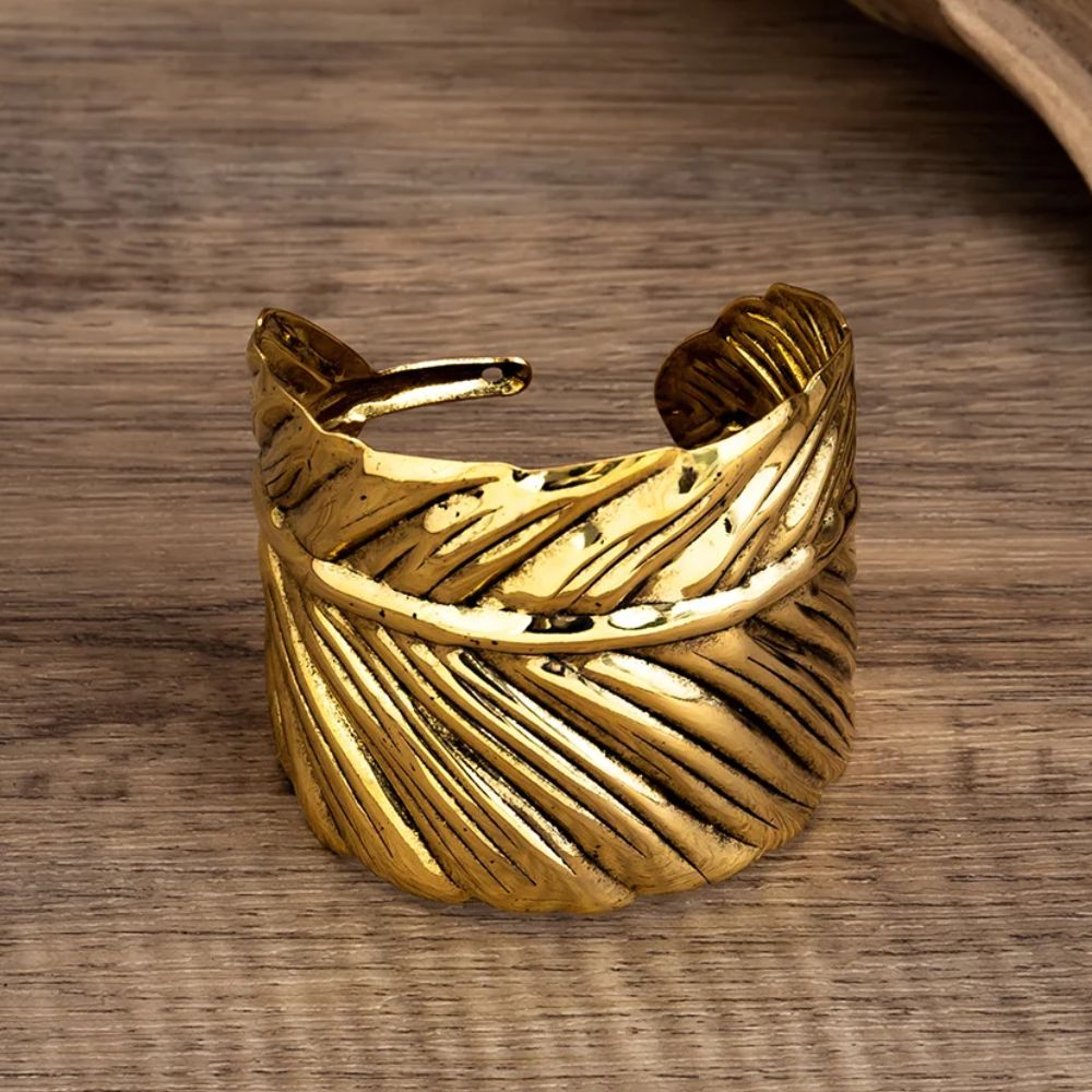 Bracelet Plume Manchette 