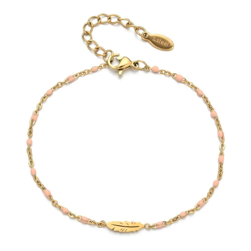 Bracelet Plume Rose