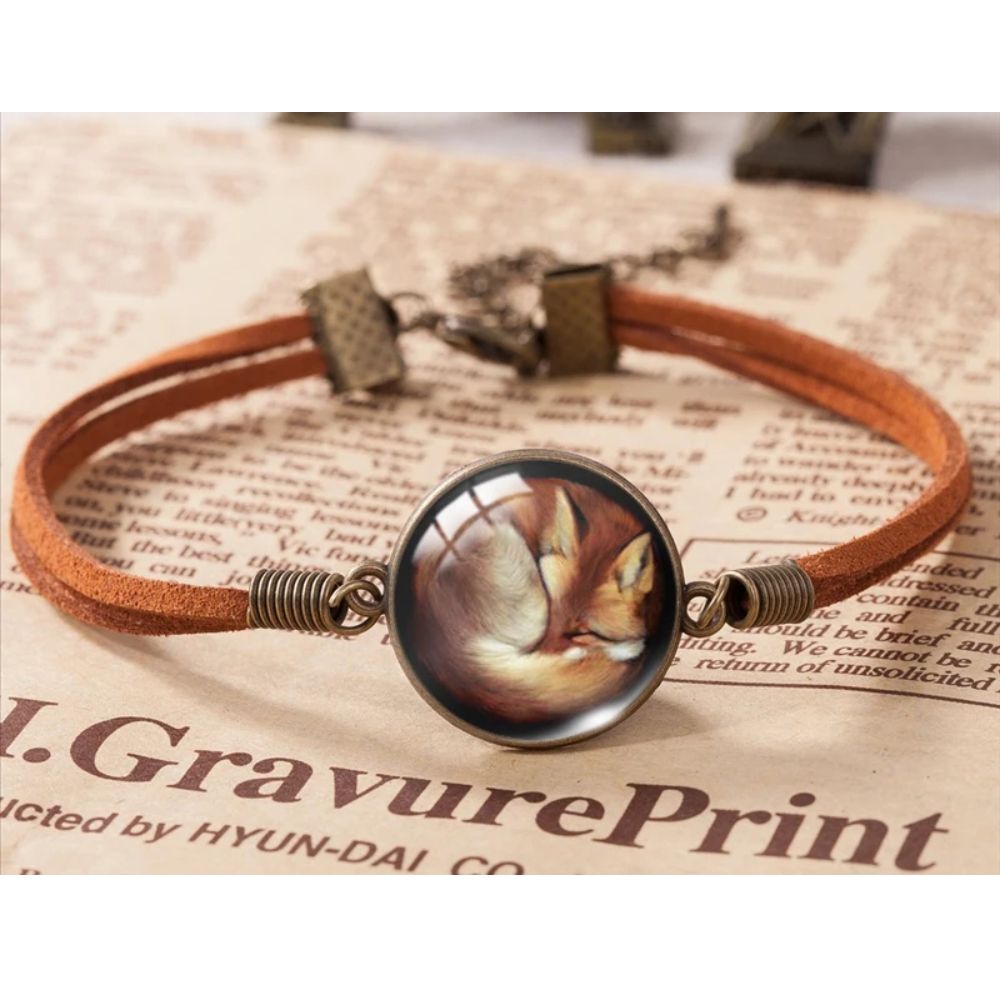 Bracelet Renard Nature Grenat