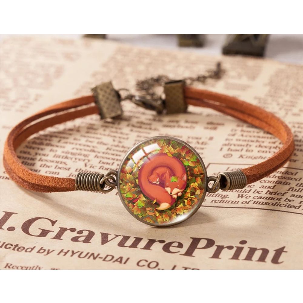 Bracelet Renard Nature Rouge