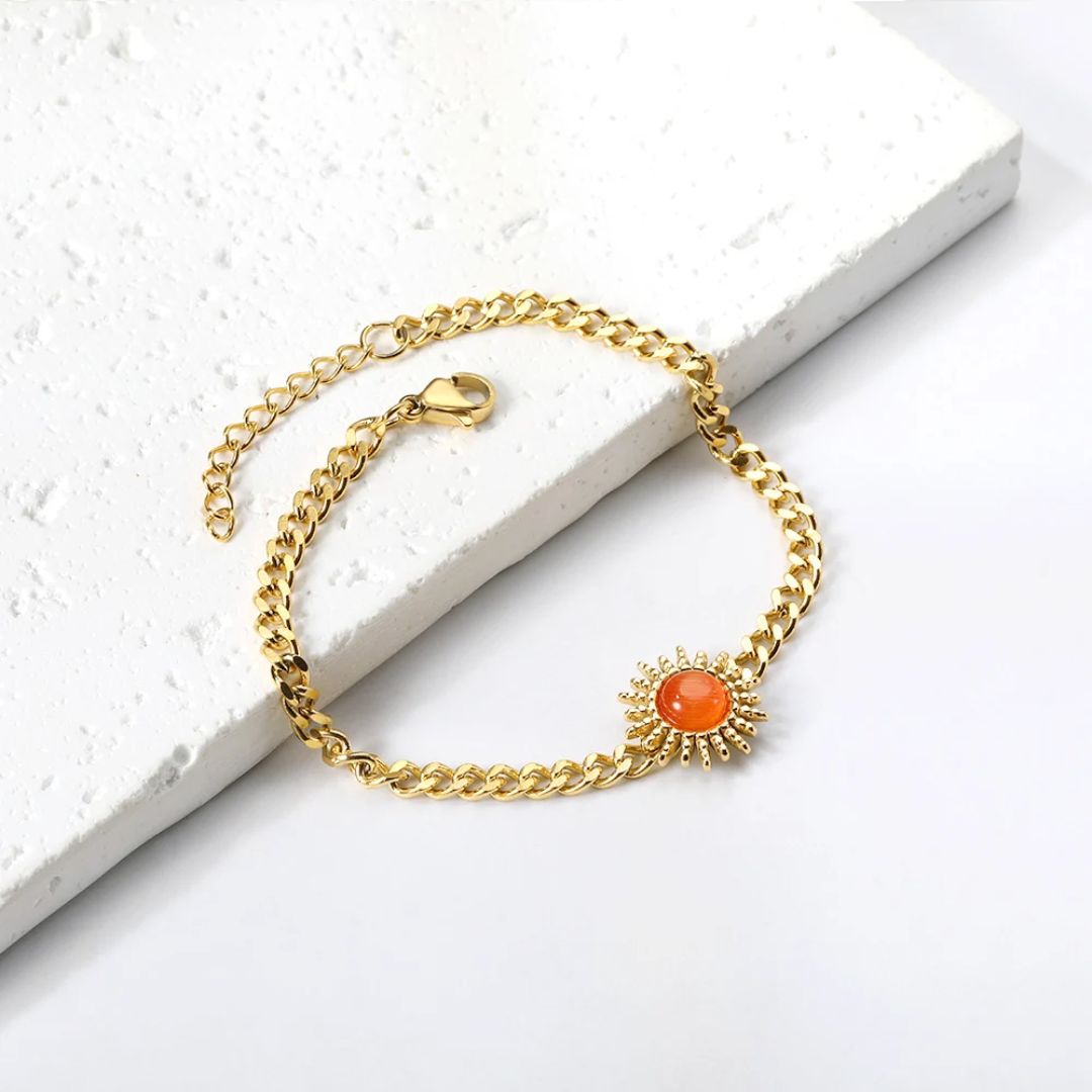 Bracelet Soleil Bohème orange