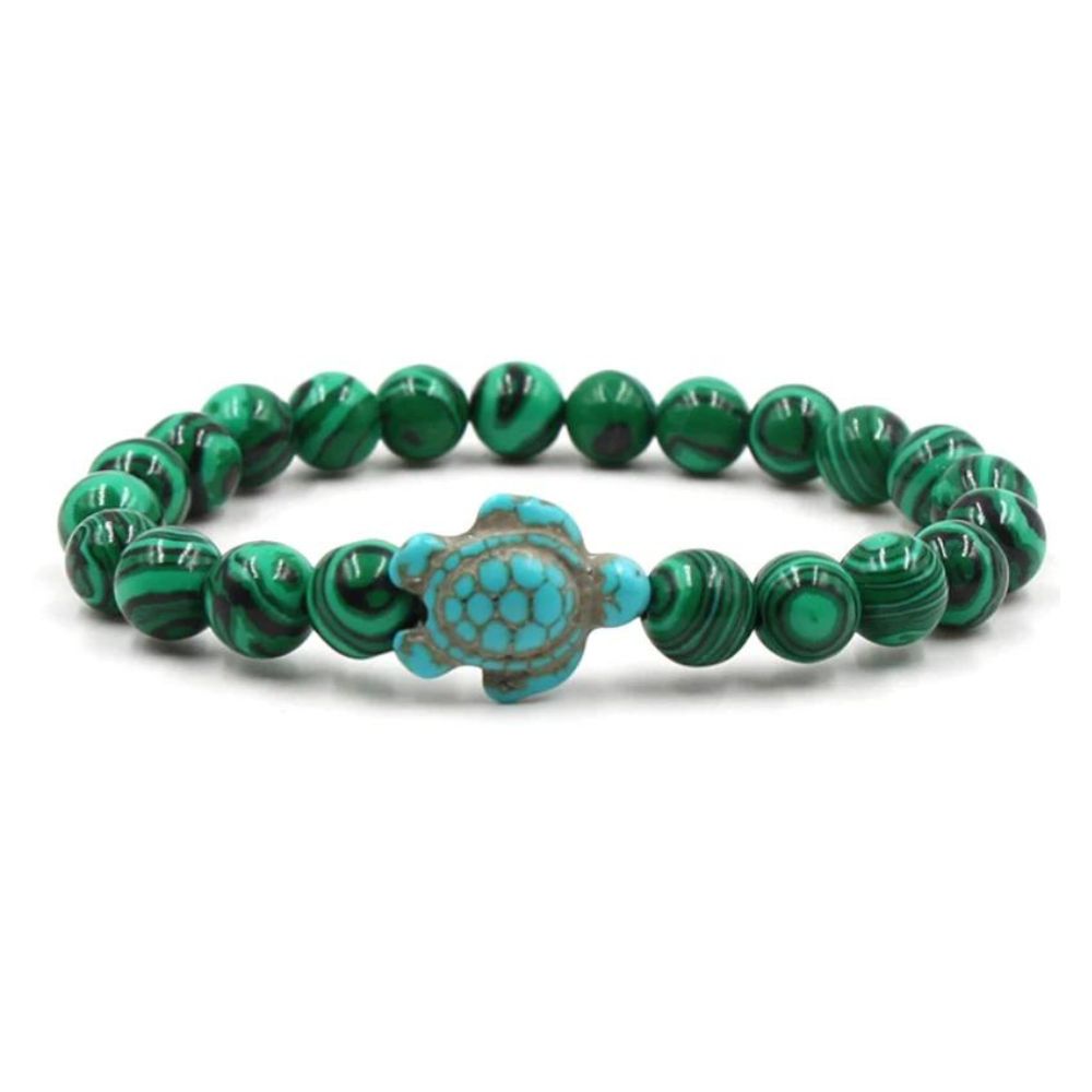 Bracelet Tortue Pierre Malachite