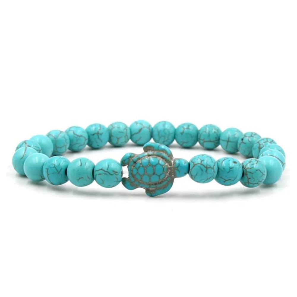 Bracelet Tortue Pierre Turquoise Africaine