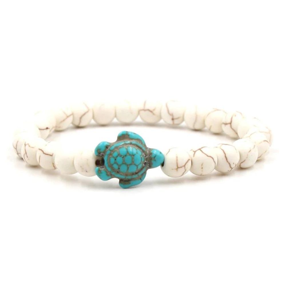 Bracelet Tortue Pierre Howlite