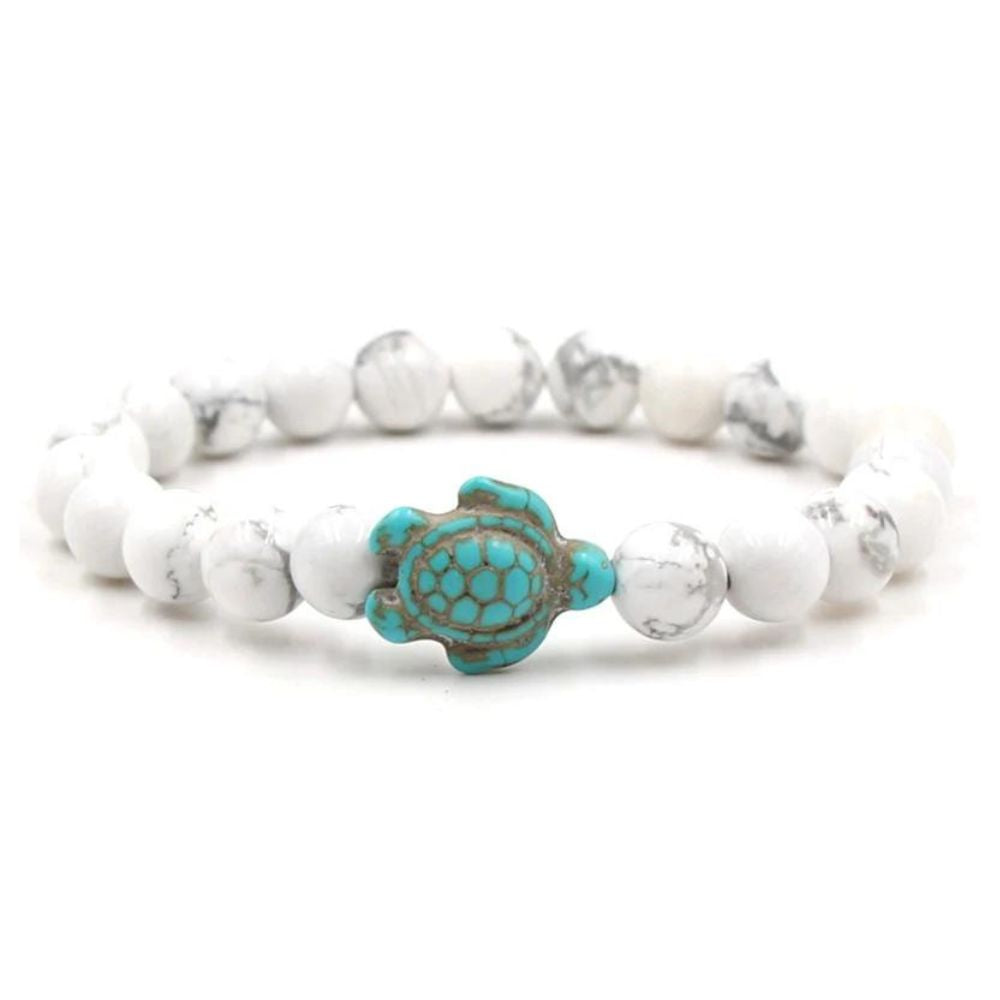 Bracelet Tortue Pierre Quartz Blanc