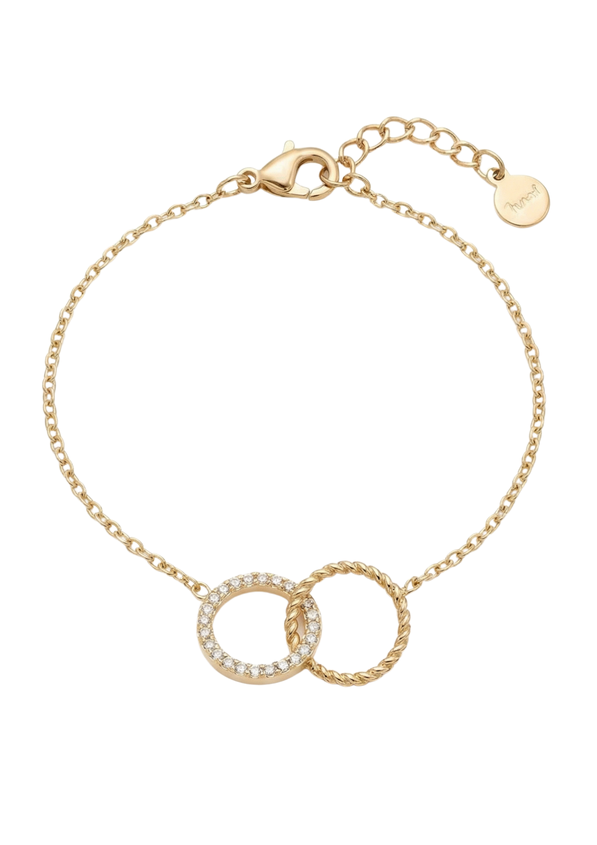 Bracelet Anneaux Entrelacés avec Strass