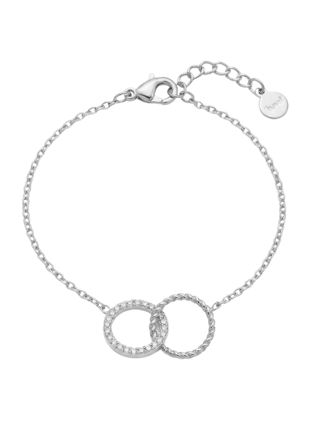 Bracelet Anneaux Entrelacés avec Strass
