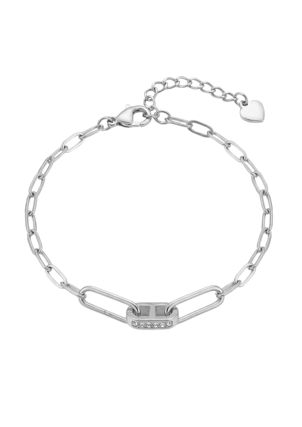 Bracelet Maille Trombone avec Strass