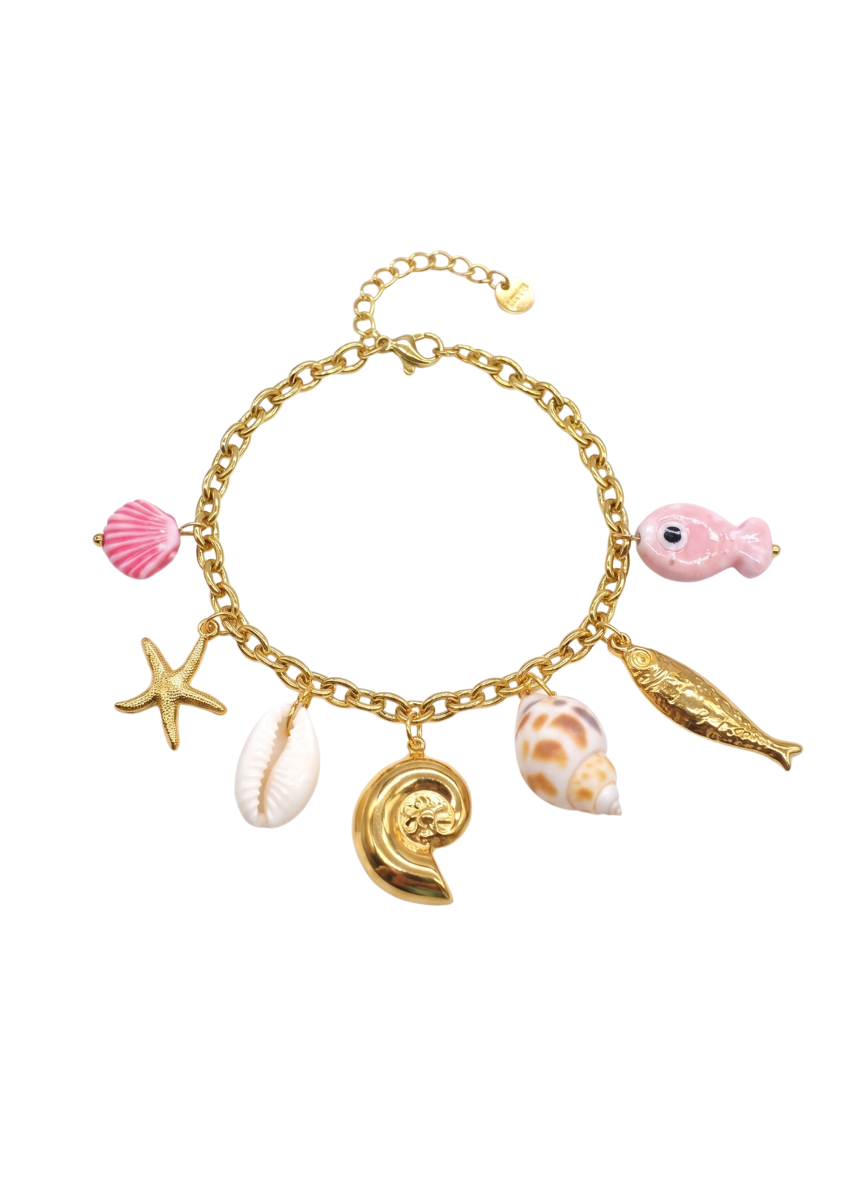 Bracelet Charms Été Plage rose
