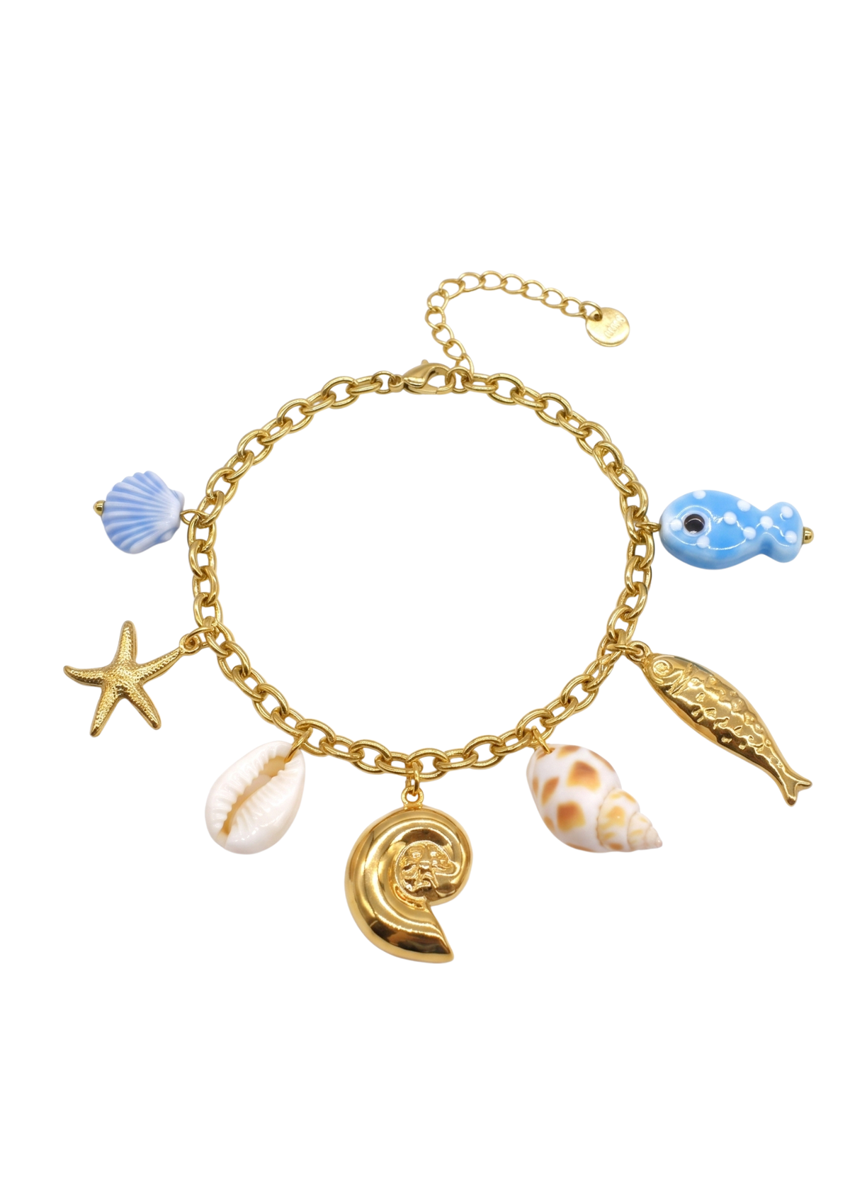 Bracelet Charms Été Plage bleu