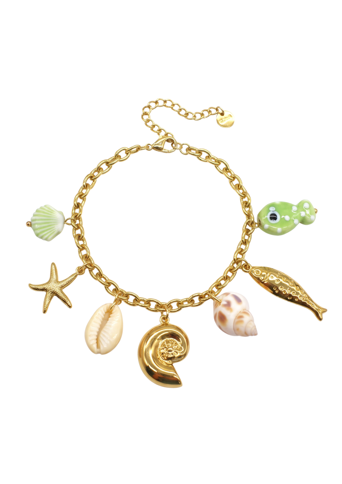 Bracelet Charms Été Plage vert